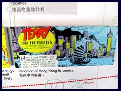 Old comics strip about HK on display in Shun Hing Square.